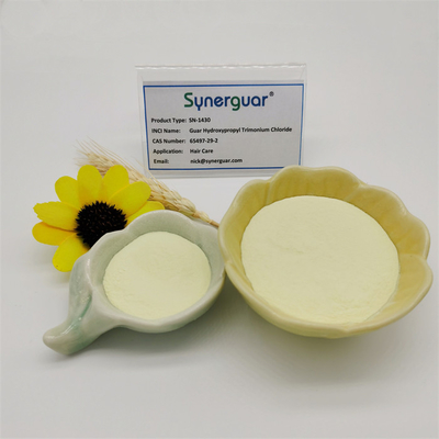 La gomme de guar senior de haute qualité a une viscosité élevée et un degré moyen de substitution pour les soins capillaires.