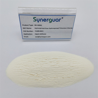 La gomme de guar cationique supérieure de qualité supérieure a un degré moyen de substitution et une transparence élevée pour l'assouplissant textile