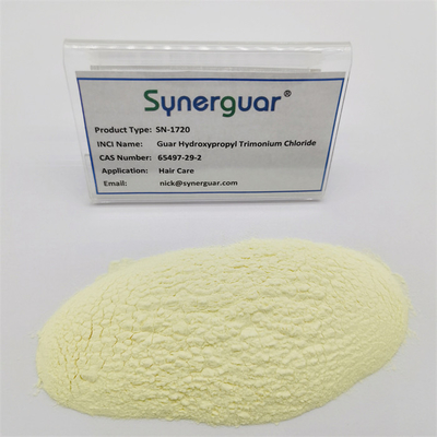La gomme de guar senior de haute qualité a une viscosité moyenne et un haut degré de substitution pour les soins capillaires.