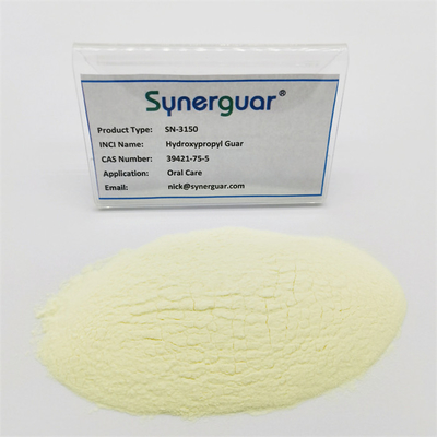 La gomme de guar senior de haute qualité a une viscosité très élevée et un degré moyen de substitution pour les soins bucco-dentaires.
