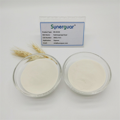 La gomme de guar hydroxypropylée basique avec des performances de coût élevées a une viscosité moyenne et un degré élevé de substitution au gypse