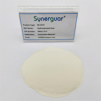 La gomme de guar hydroxypropylée avec un bon rapport coût-efficacité a une viscosité moyenne et un haut degré de substitution pour le matériau de construction