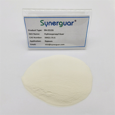 La gomme de guar hydroxypropylée basique avec des performances de coût élevées a une viscosité moyenne et un degré élevé de substitution au gypse