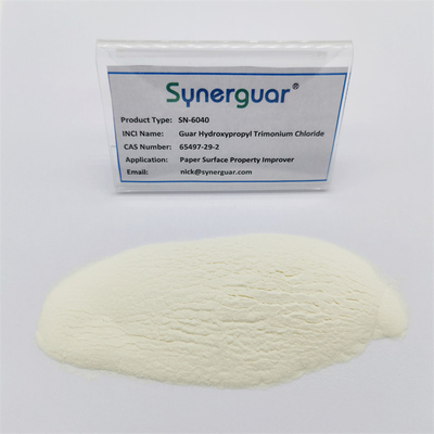 La gomme de guar basique a une viscosité élevée et un faible degré de substitution pour l'amélioration des propriétés de surface du papier