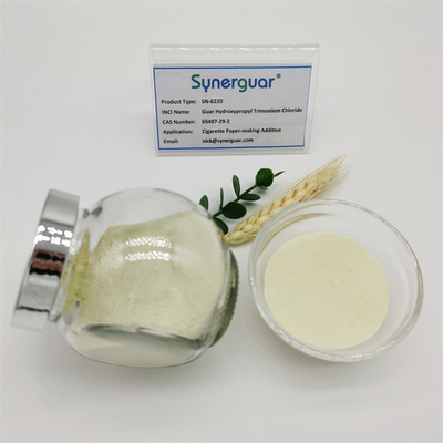 La gomme de guar de base a une viscosité élevée et un degré moyen de substitution pour l'additif de fabrication de papier à cigarettes
