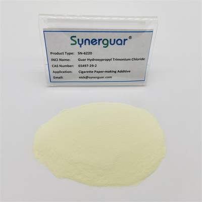 La gomme de guar de base a une viscosité élevée et un degré moyen de substitution pour l'additif de fabrication de papier à cigarettes