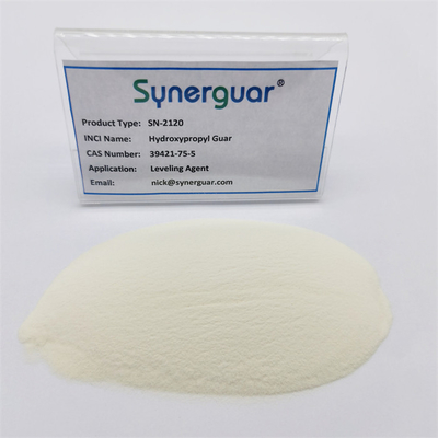 La gomme de guar de base avec la représentation coûtée élevée a de grande viscosité et le niveau élevé de substitution pour niveler l'agent