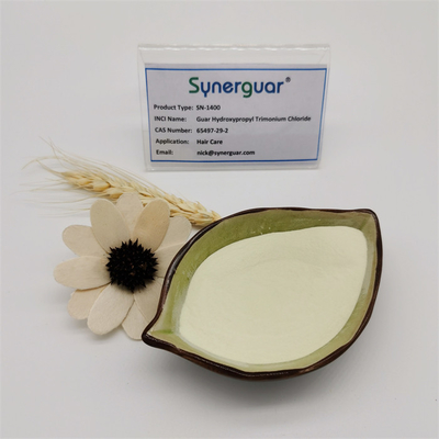 La gomme de guar cationique supérieure avec de haute qualité a la basse viscosité et le degré de substitution moyen pour des soins capillaires