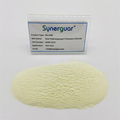 La gomme de guar cationique supérieure avec de haute qualité a la basse viscosité et le degré de substitution moyen pour des soins capillaires