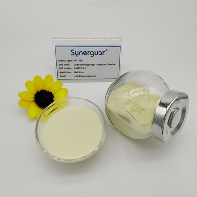 La gomme de guar senior de haute qualité a une viscosité moyenne et un haut degré de substitution pour les soins capillaires.